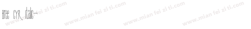 Bree CYR Italic字体转换